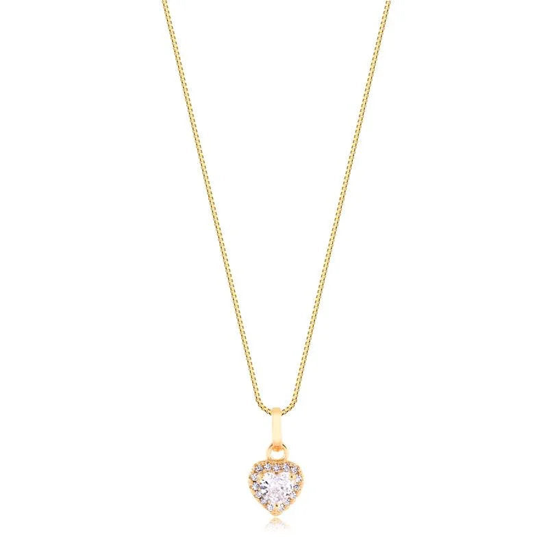 Cadena Con Dije Corazon Enchapado