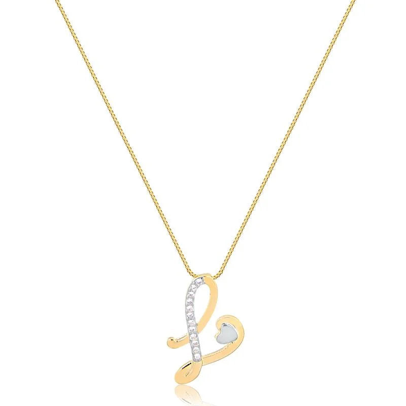 Cadena Con Dije Inicial L Enchapado