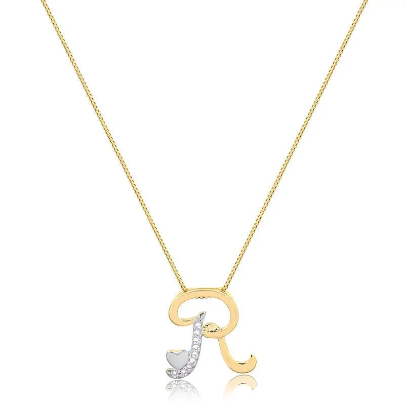 Cadena Con Dije Inicial R Enchapado