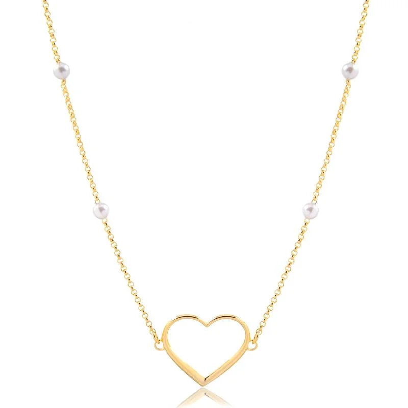 Cadena Con Dije Corazon Enchapado