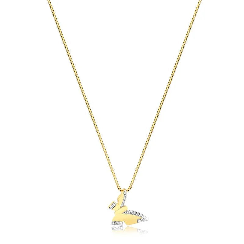 Cadena Con Dije Mariposa Enchapado