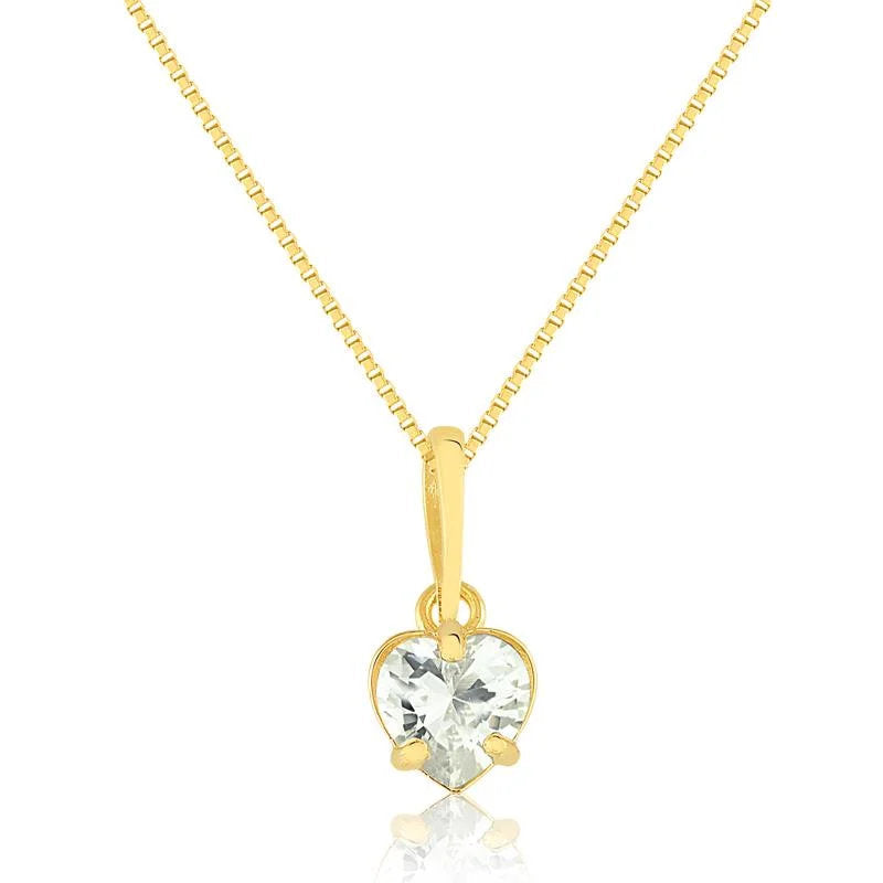 Cadena Con Dije Corazon Enchapado