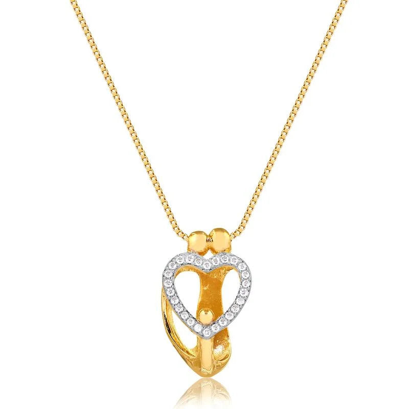 Cadena Con Dije Corazon Enchapado