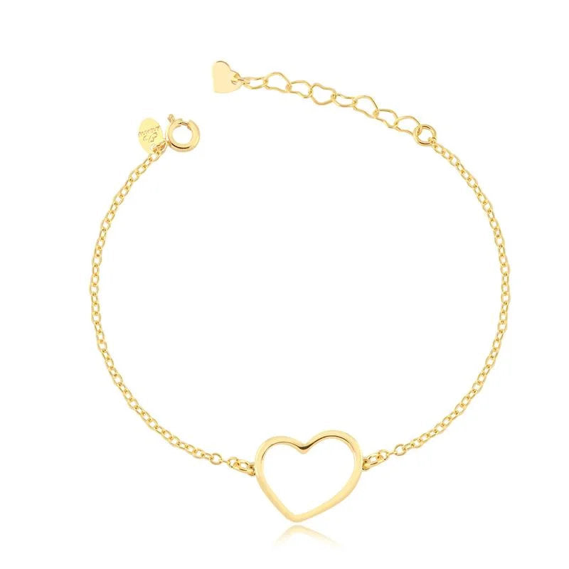 Pulsera Con Dije Corazon Enchapado