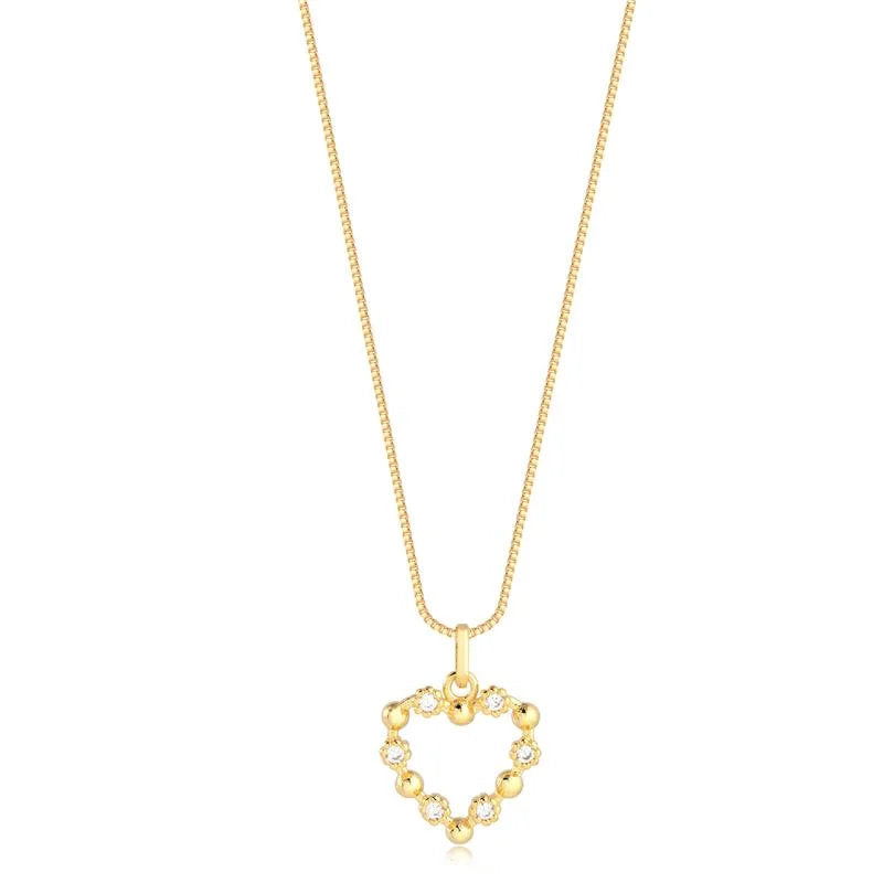 Cadena Con Dije Corazon Enchapado