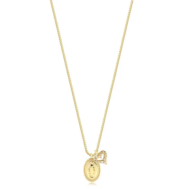 Cadena Con Virgen Enchapado