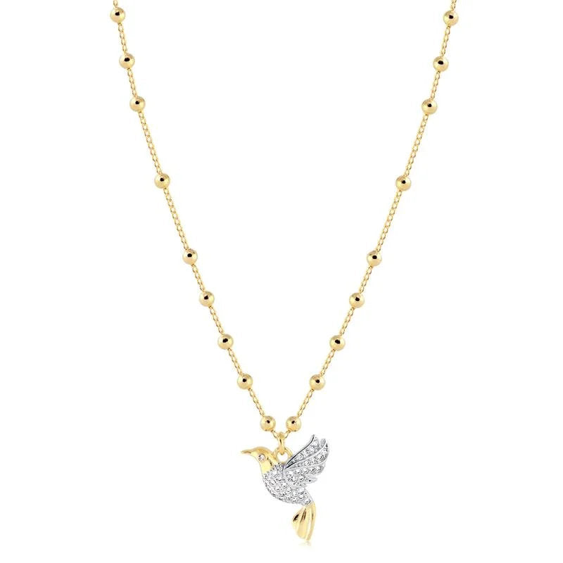 Cadena Con Dije Colibri Enchapado