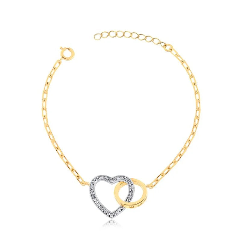 Pulsera Con Dije Corazon Enchapado