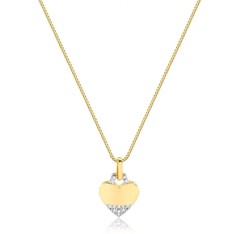 Cadena Con Dije Corazon Enchapado