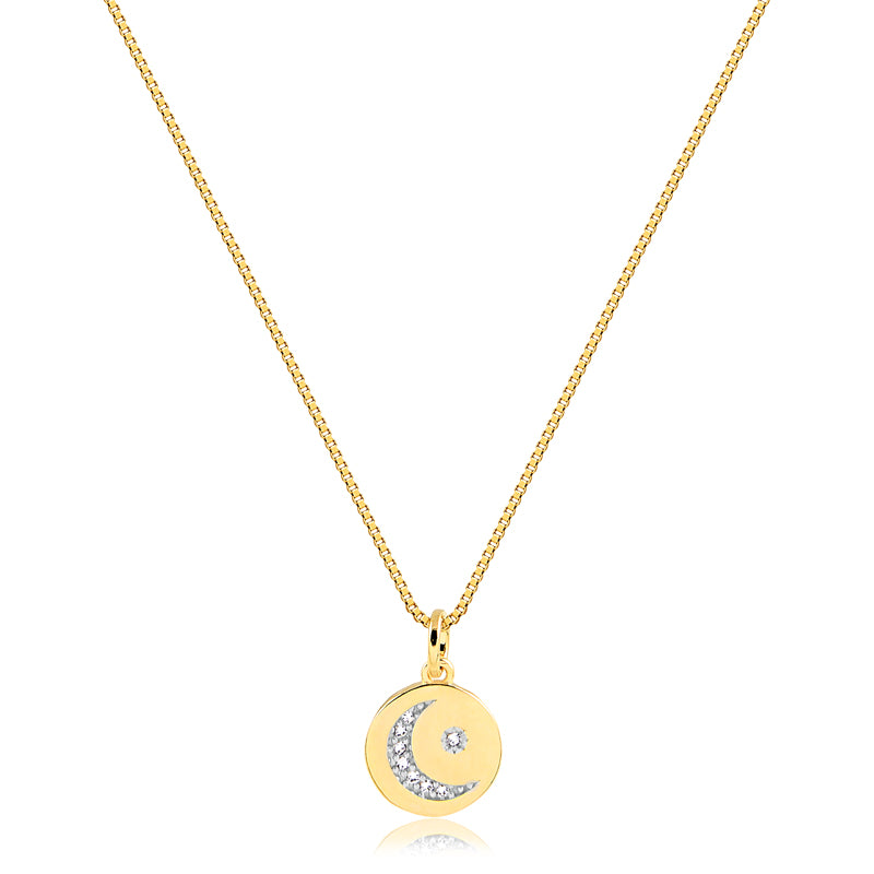 Cadena Con Dije Luna Enchapado