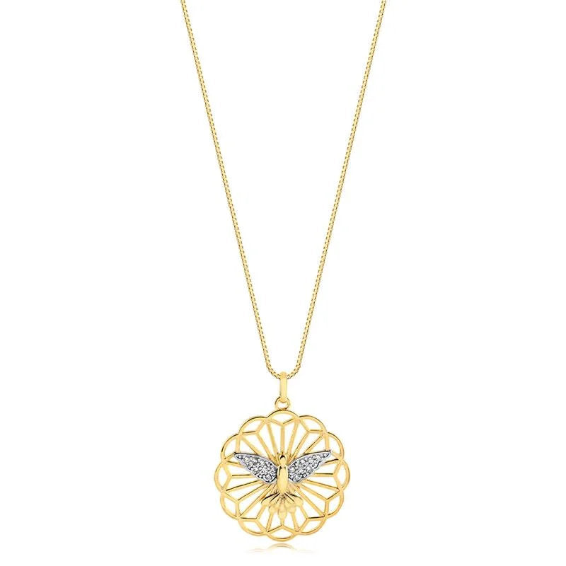 Cadena Con Dije Espiritu Santo Enchapado