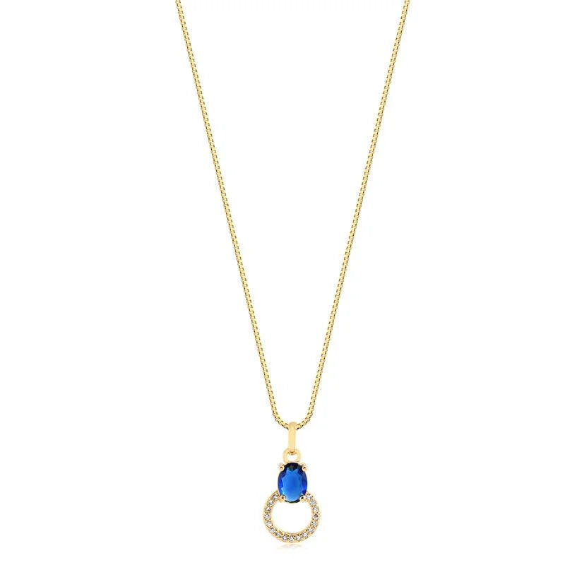 Cadena Con Dije Circulo Enchapado