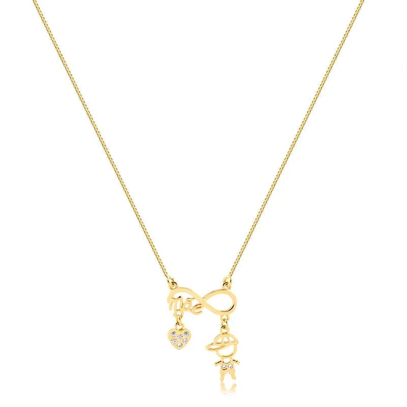 Cadena Con Dije Nene Infinito Enchapado