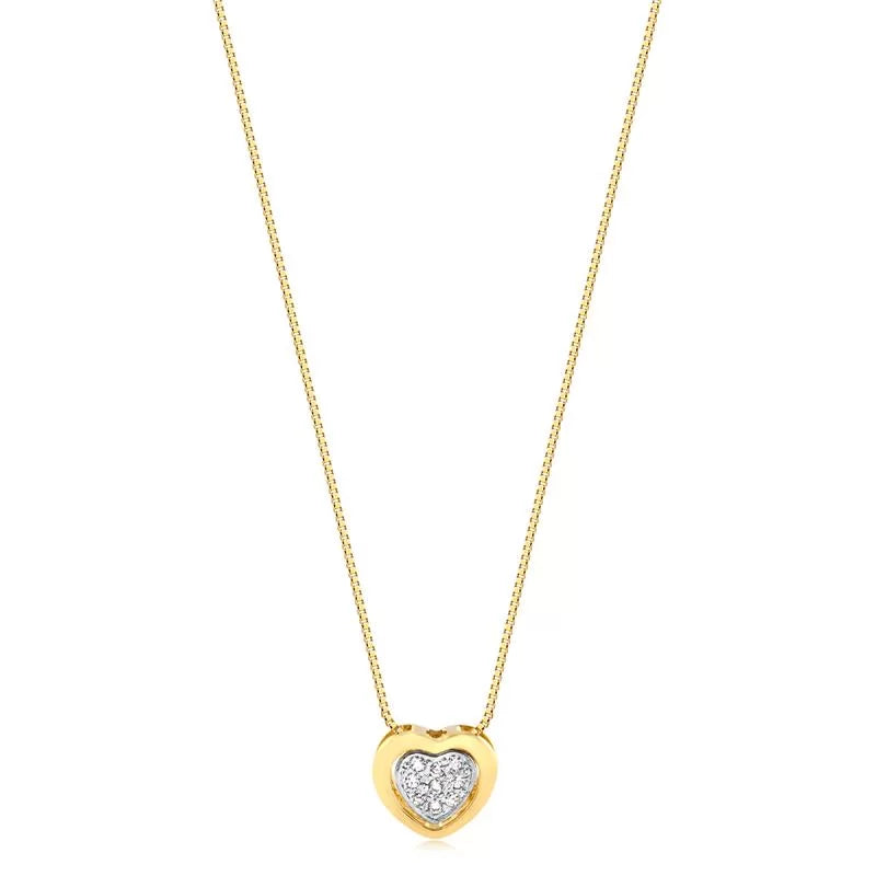 Cadena corazon micro pave