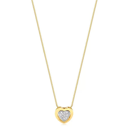 Cadena corazon micro pave