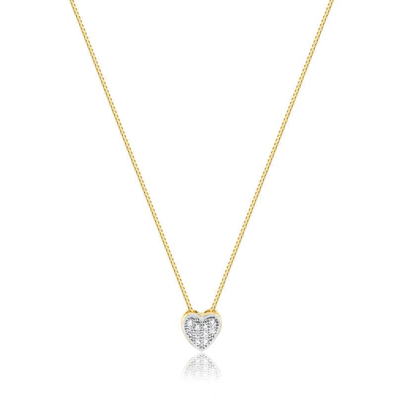 Cadena Con Dije Corazon Enchapado