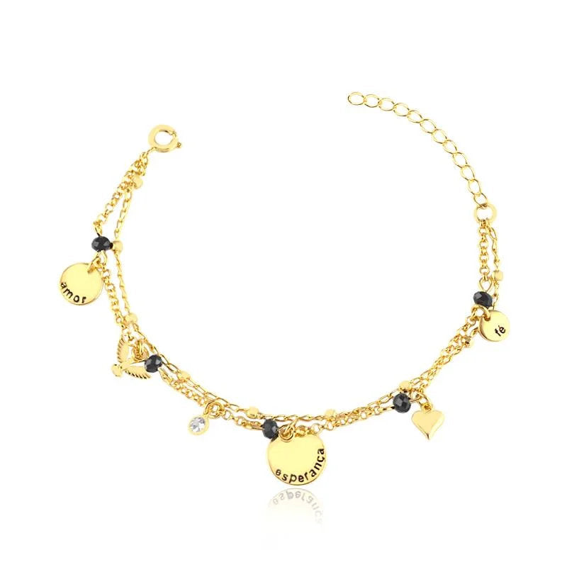 Pulsera Con Dije Enchapado