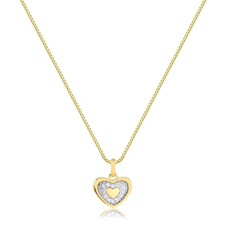 Cadena Con Dije Corazon Enchapado