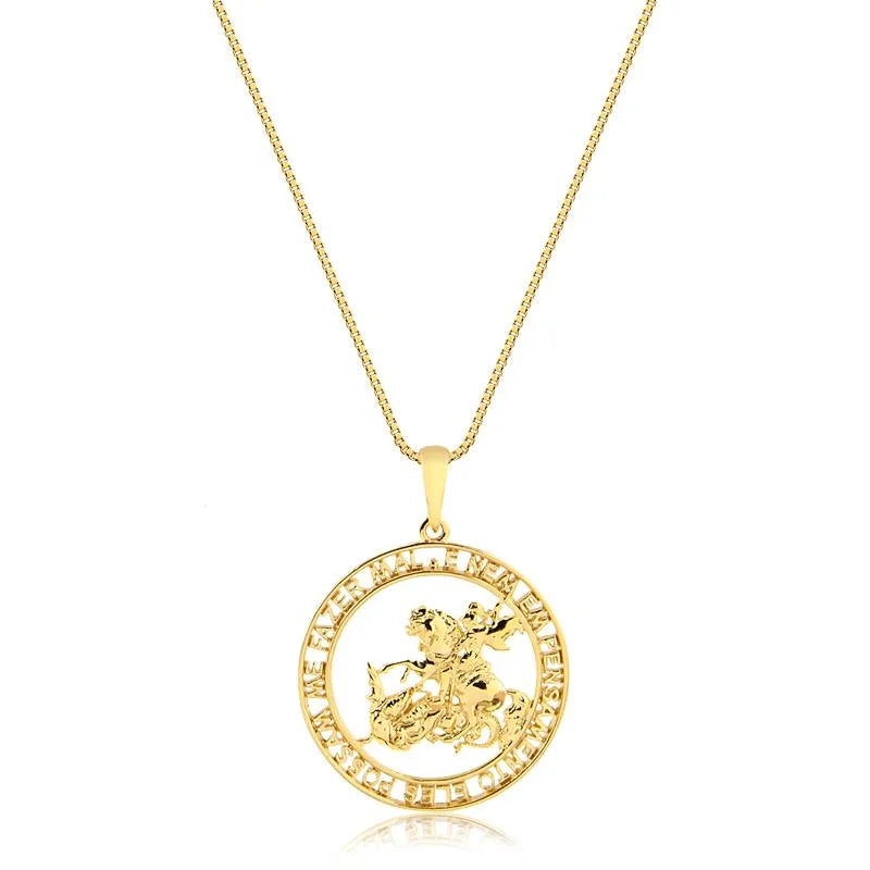 Cadena Con Dije San Jorge Enchapado