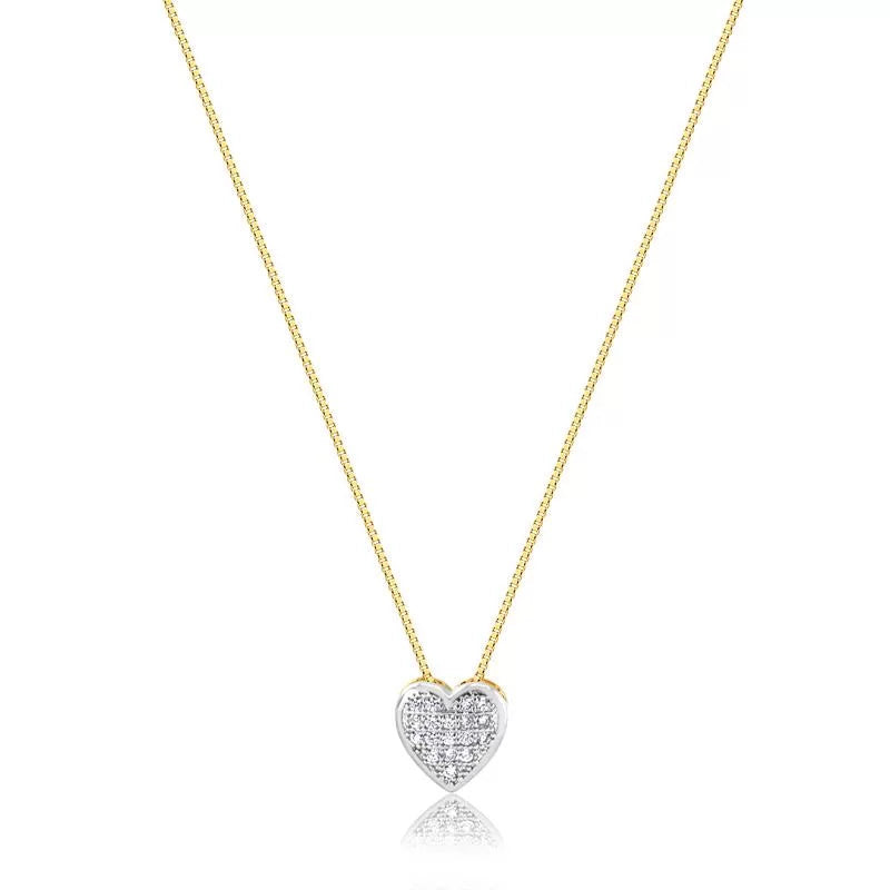 Cadena corazon micro pave