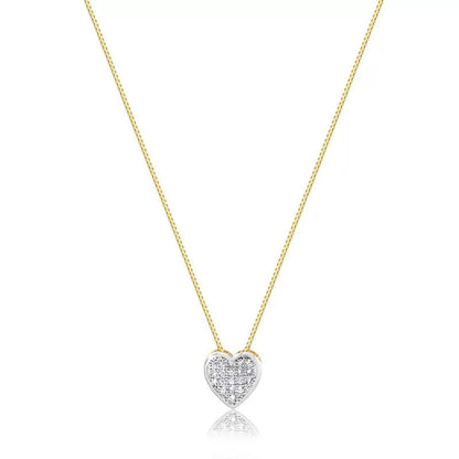 Cadena corazon micro pave