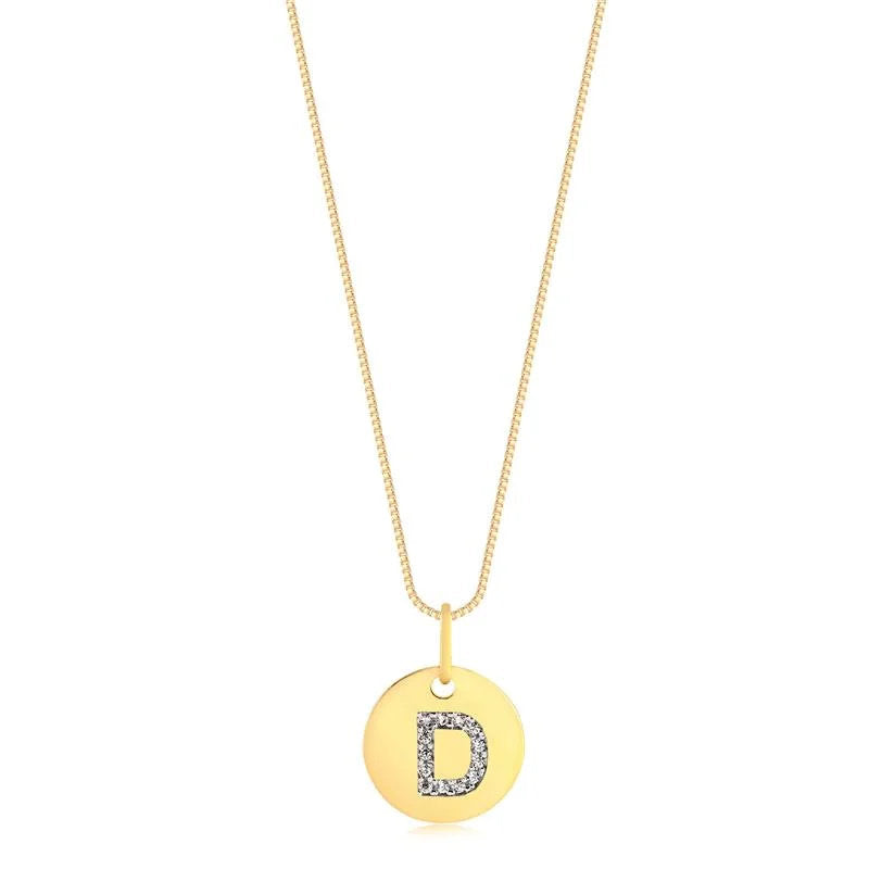 Cadena Con Dije Incial D Enchapado